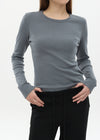 [B-BASIC] Standard Brushed Round Long Sleeve T-Shirt (2SIZE)