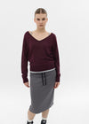 [B-BASIC] Wide V-neck Knit (50% Wool)