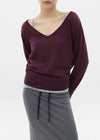 [B-BASIC] Wide V-neck Knit (50% Wool)