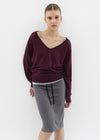 [B-BASIC] Wide V-neck Knit (50% Wool)