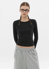 [B-BASIC] Soft Fleece Round Neck Long Sleeve T-shirt (2SIZE)