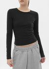 [B-BASIC] Soft Fleece Round Neck Long Sleeve T-shirt (2SIZE)