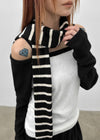 Two Leven Stripe Knit Muffler