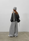 Two Leven Stripe Knit Muffler