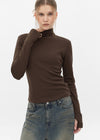 [B-BASIC] Brushed Half Turtleneck Long Sleeve T-shirt (2SIZE)