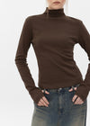 [B-BASIC] Brushed Half Turtleneck Long Sleeve T-shirt (2SIZE)