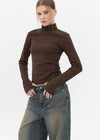 [B-BASIC] Brushed Half Turtleneck Long Sleeve T-shirt (2SIZE)