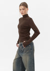 [B-BASIC] Brushed Half Turtleneck Long Sleeve T-shirt (2SIZE)
