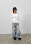 Cult Cut-out Balloon Denim Pants