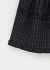 Lourang Check Cancan Midi Skirt