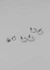 Deila 3-set Silver Earrings