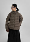 (UNISEX) Lamtine Oversized Duck Down Hooded Lightweight Puffer