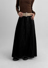 Heoa Flare Maxi Denim Skirt