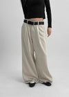 Comtia Wide Pintuck Cotton Pants