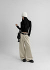 Comtia Wide Pintuck Cotton Pants