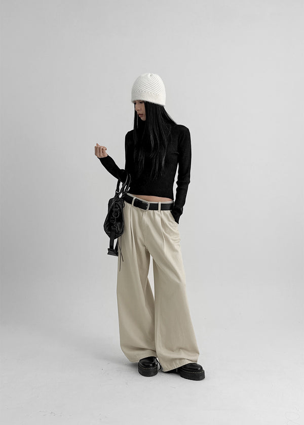 Comtia Wide Pintuck Cotton Pants