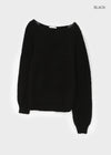 Romto Loose Fit Wool Unbalanced Shoulder Knit