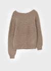 Romto Loose Fit Wool Unbalanced Shoulder Knit