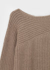 Romto Loose Fit Wool Unbalanced Shoulder Knit