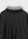 Cat Tom Shawl Collar Quilted Fur Leather Mustang