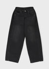 Nyont Fringe Snap Folding Wide Denim Pants