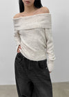 [MADE] Cuche wool off-shoulder knitwear
