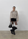 Potiont Collar Fur Jacket