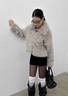 Potiont Collar Fur Jacket