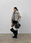 Potiont Collar Fur Jacket
