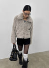 Potiont Collar Fur Jacket