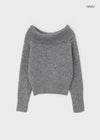 [MADE] Cuche wool off-shoulder knitwear