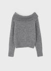 [MADE] Cuche wool off-shoulder knitwear