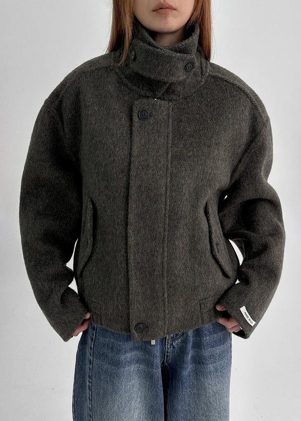 Melno Handmade Blouson Wool Jacket (70% Wool)