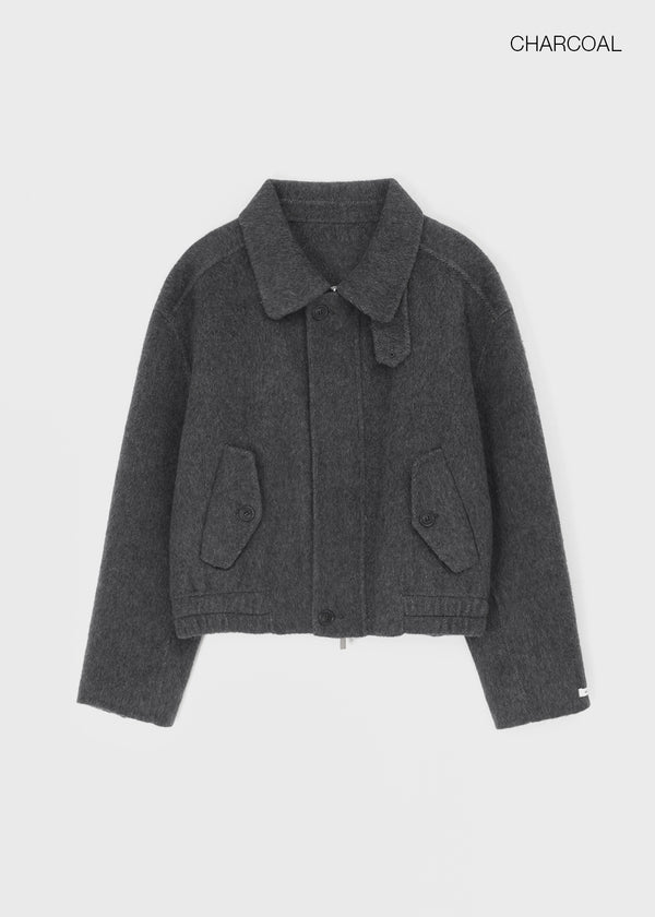 Melno Handmade Blouson Wool Jacket (70% Wool)