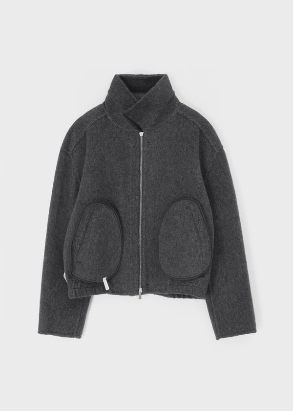 Melno Handmade Blouson Wool Jacket (70% Wool)