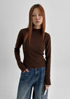 [MADE] Elbine Ribbed Half Neck Knit