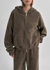 [MADE] Belar Brushed Fleece Loose Fit Hood Zip-up