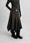 Helby Unbalanced Wool Skirt (30% Wool)