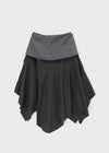 Helby Unbalanced Wool Skirt (30% Wool)
