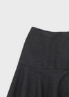 Helby Unbalanced Wool Skirt (30% Wool)
