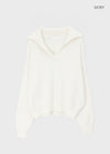 Keroro Angora Open Collar Knit (40% Wool)