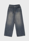 After-wash Wide Denim Pants