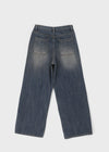 After-wash Wide Denim Pants