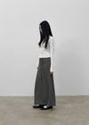 Basmi Fleece Maxi Long Skirt