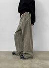 Canburn Peach Cut Wide Cotton Pants