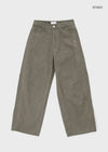 Canburn Peach Cut Wide Cotton Pants