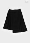 Nissen Unbalanced Pleated Midi Skirt