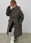 Volken Handmade Duffle Hooded Long Coat (70% Wool)