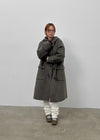Volken Handmade Duffle Hooded Long Coat (70% Wool)