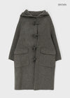 Volken Handmade Duffle Hooded Long Coat (70% Wool)
